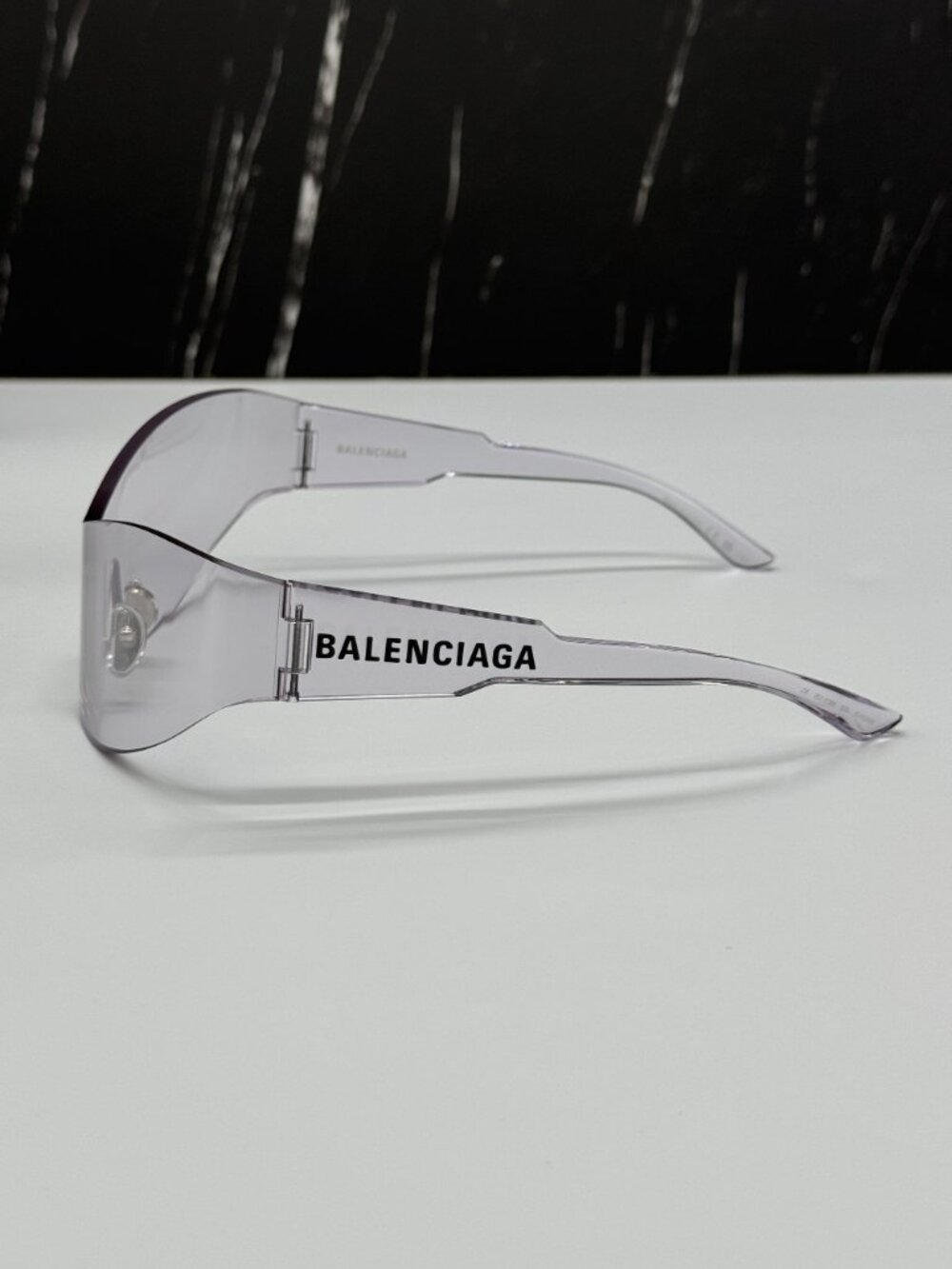 NEW BALENCIAGA BB0257S 002 CLEAR SHIELD UNISEX SUNGLASSES BALENCIAGA EYEWEAR - Picture 8 of 12